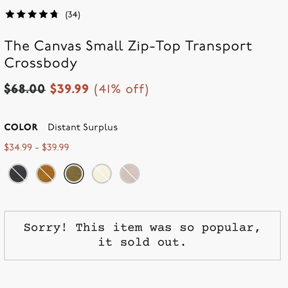 The Canvas Small Zip-Top Transport Crossbody - Picture 5 of 6